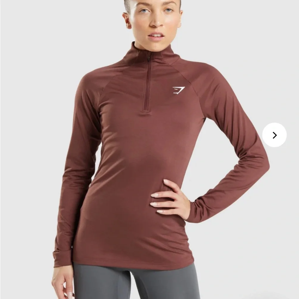 Gymshark 1/4 Zip Slim Fit Workout Top - Picture 1 of 6